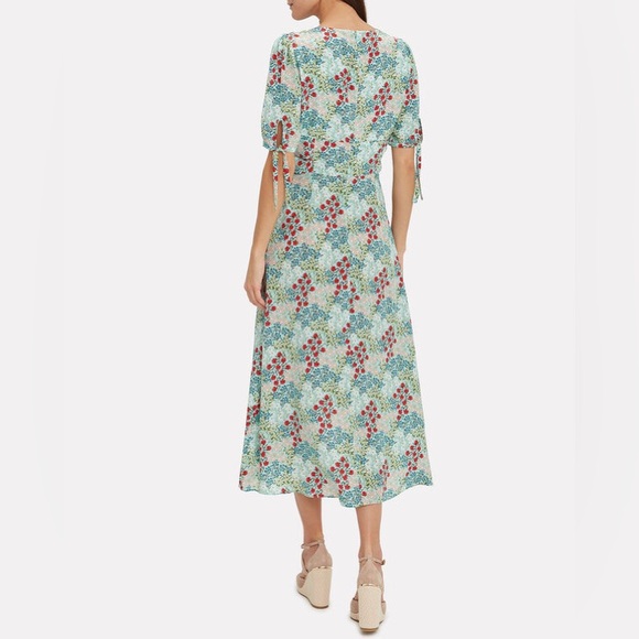 INTERMIX Nessa Silk Floral High-Low Dress size 0 - Picture 4 of 13